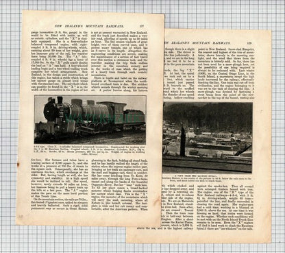 (8426) New Zealand Mountain Railways Raurimu Spiral - 1909 Article