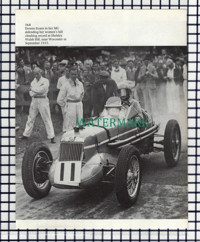 (7580) Doreen Evans Shelsley Walsh Hill Worcester MG Racing - Cutting