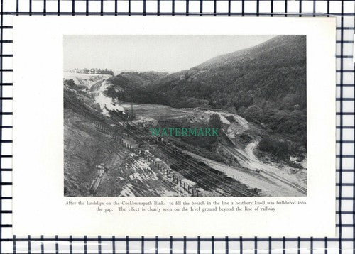 C6737) Grantshouse Railway Bridge / Cockburnspath Bank Landslips - 1950 Cutting