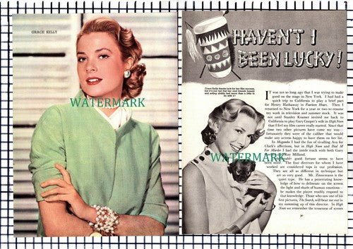 Grace Kelly Actress - c.1955 Article