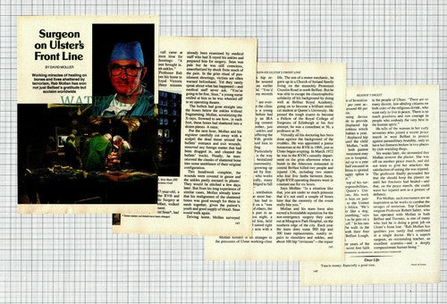 (6963) Professor Rab Mollan Queen's University Belfast Surgeon - 1991 Article