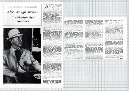 (5773) Alec Waugh Interview Berkhamsted  - 1979 Article