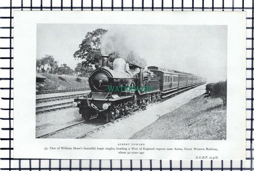 C6752) Albert Edward Railway Locomotive William Dean - 1952 Cutting