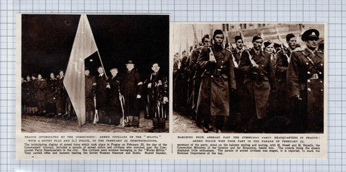 (5712) Armed Civilians Works Militia Prague Rudolf Slansky  - 1948 Clip