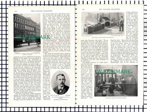 Holborn Station London Underground Tunnel  - c.1901    9-Side Article