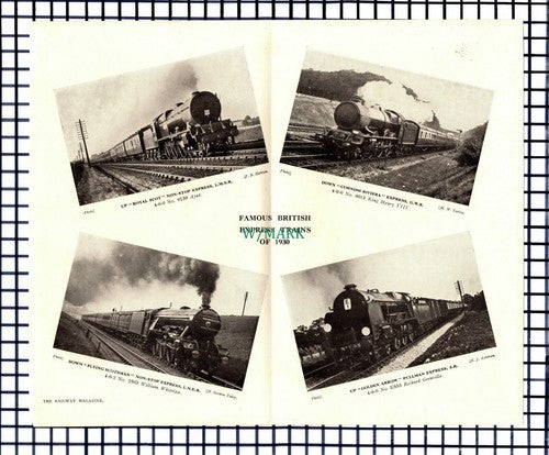 (7024) Famous British Express Trains Of 1930 - 1930 Pullout