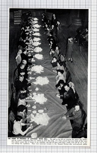 Lewisham Town Hall General Election     - 1950 News Clipping
