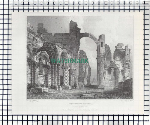 Lindisfarne Priory / Tynemouth Monastery- c.1960s Book Print