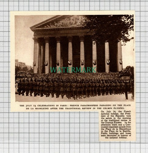 C2843) French Paratroopers At Place De La Madeleine France - 1948 Clip