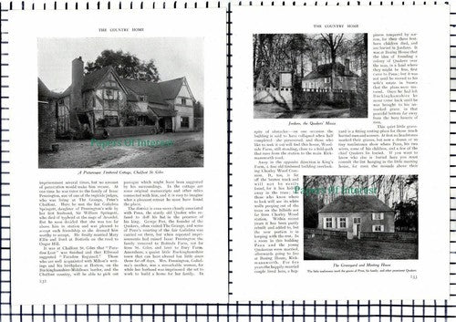(6996) Chalfont St Peter Penn Quakers Ernest Pulbrook - c.1912 Article