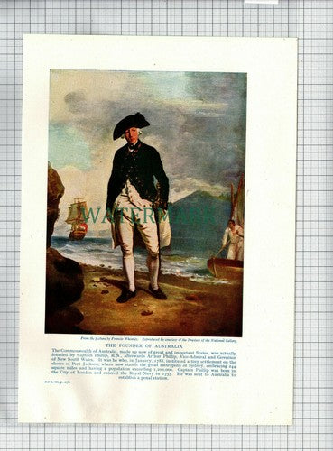 (6827) Captain Phillip Arthur New South Wales Australia  - c.1930s Book Print