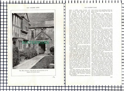 (7646) Little Wolford Hall Warwickshire Clive Holland -   c.1911  6-Side Article