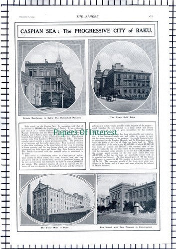 Baku Azerbaijan Russia  - 1913 Article / Print