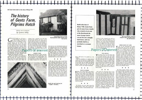 (6539) Gents Farm Pilgrims Hatch Lynette Ashley  - 1969 Article