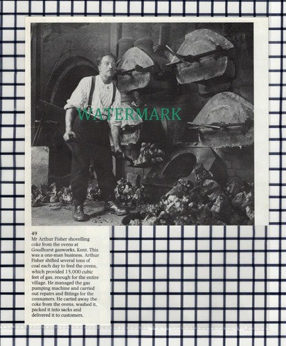 (7585) Mr Arthur Fisher Goudhurst Gasworks Kent    - 1980s Cutting