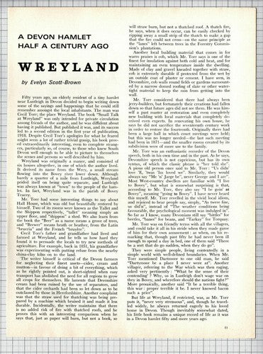 (6484) Wreyland Devon Cecil Torr - 1967 Article
