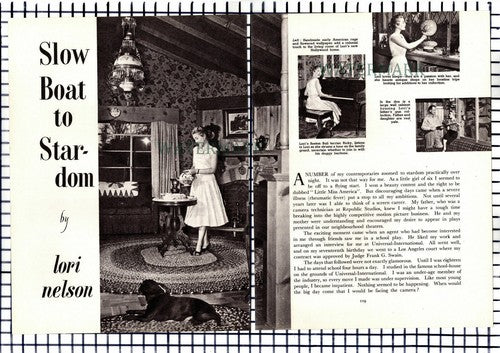 Lori Nelson Actress - c.1955 Article