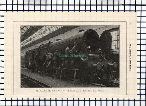 C5794) Locomotive ROYAL SCOT Derby Works LMSR  - c.1930 Cutting