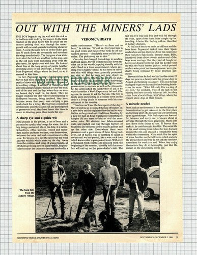 X1878) Pegswood Colliery -  1984 Article
