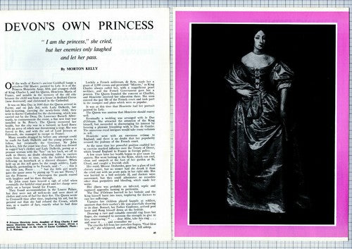 (6251) Princess Henriette Anne King Charles I Exeter Guildhall  - 1969 Article