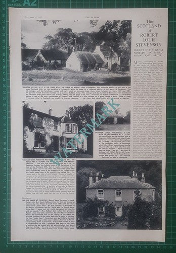 Scotland Robert Louis Stevenson Swanston Colinton  - 1950 Article