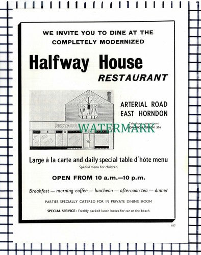 (7666) Halfway House Restaurant East Horndon Essex Frank Bolton  - 1966 Cutting