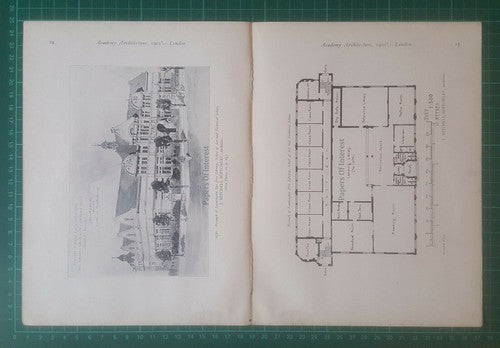 Leamington Spa Free Library School of Art Architect Bottomley - 1901 Book Print