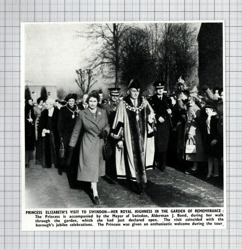 Swindon Wiltshire Mayor Alderman J Bond Royal Visit -  1950 News Clipping