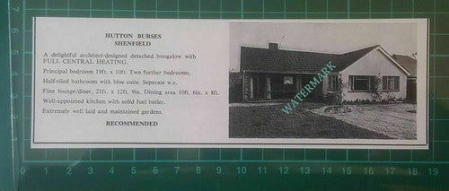 C1917) Hutton Burses Shenfield Essex House Sale Advert - 1964 Clip