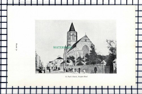 C6536) St Paul's Church Newport Road Middlesbrough King Billy Hotel   Book Print