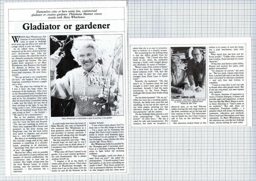 (5574)  Mary Whitehouse Ardleigh Essex  Philomena Muinzer  - 1987 Article