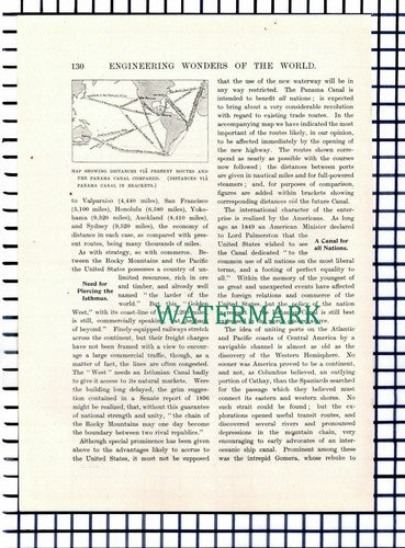 The PANAMA Canal ~ c.1920s  21-Side Article