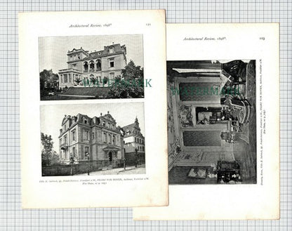 Frankfurt 57 Friedrichstrasse Villa E Sulzbach Franz Von Hoven - 1898