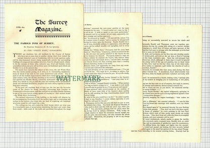 The WHITE HART Godalming Surrey Joe Thompson Mansell - 1899 Article  / Print