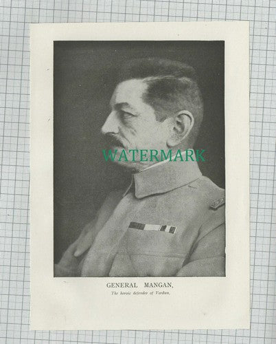 C1661) General Mangan Verdun - c.1918 Book Print