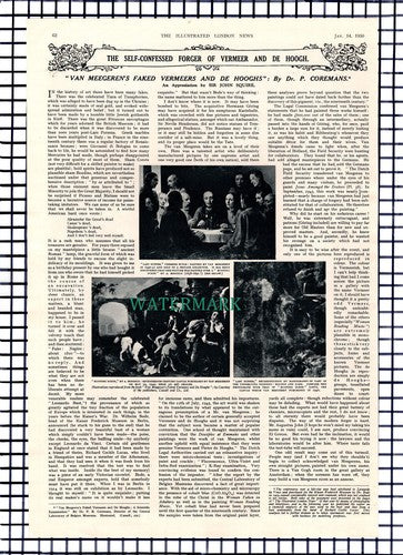 Van Meegeran Art Fake Detection - 1950 Article
