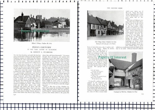 (6996) Chalfont St Peter Penn Quakers Ernest Pulbrook - c.1912 Article