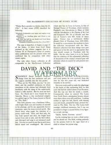 (6856) Gwen Benwell David The Lanes Sussex - 1954 Article