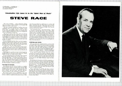 Steve Race Lincoln Composer Pianist   - 1966 Article / Print