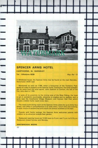 C6824) Spencer Arms Hotel Cawthorne / Sitwell Arms Whiston Rotherham Cutting