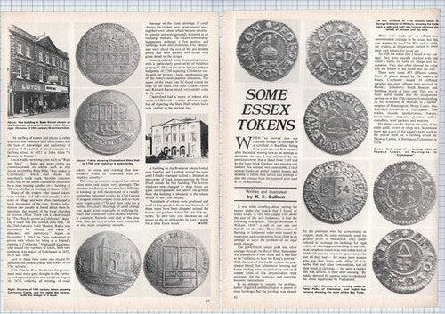 (5706) Essex Tokens K E Cullum Bardfield Saling  - 1975 Article