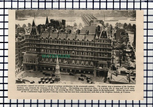 C6782) Charing Cross Railway Station - 1930s Cutting