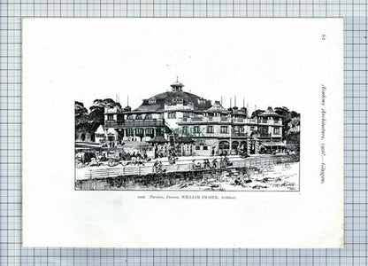Townhead Library William Howie / Dunoon Pavilion William Fraser  - 1906 Print
