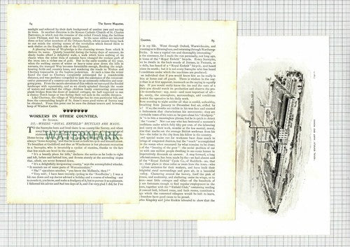 (6950) Royal Enfield Hunt End Bicycle Works   - 1900 Article