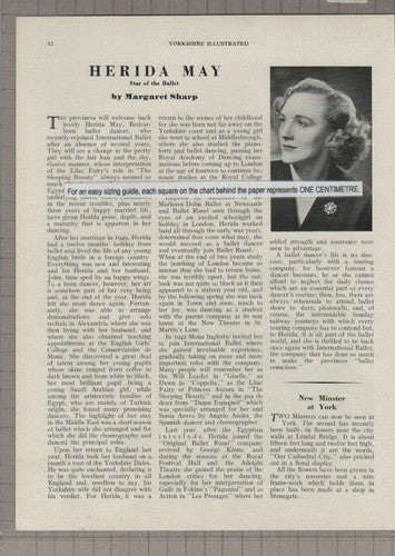 Herida May Ballet Dancer Redcar - 1952 Article