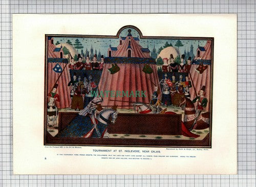 (7491) St Inglevere Near Calais France Tournament - c.1910 Print