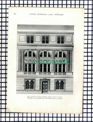 (8144) Dublin Insurance Company Peddie Washington Browne - 1902 Book Print
