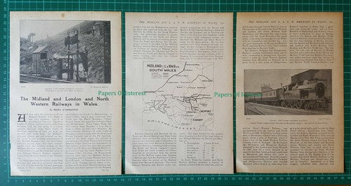 (6668) The Midland London North Western Railways In Wales - 1917 Article
