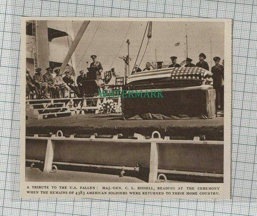 C2032) Major Gen C L Bissell American Soldiers Ceremony - 1948 Clip