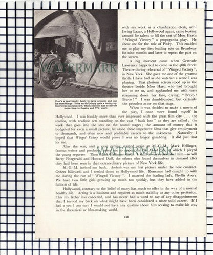 Don Taylor Actor Freeport Pennsylvania USA  - c.1955 Article